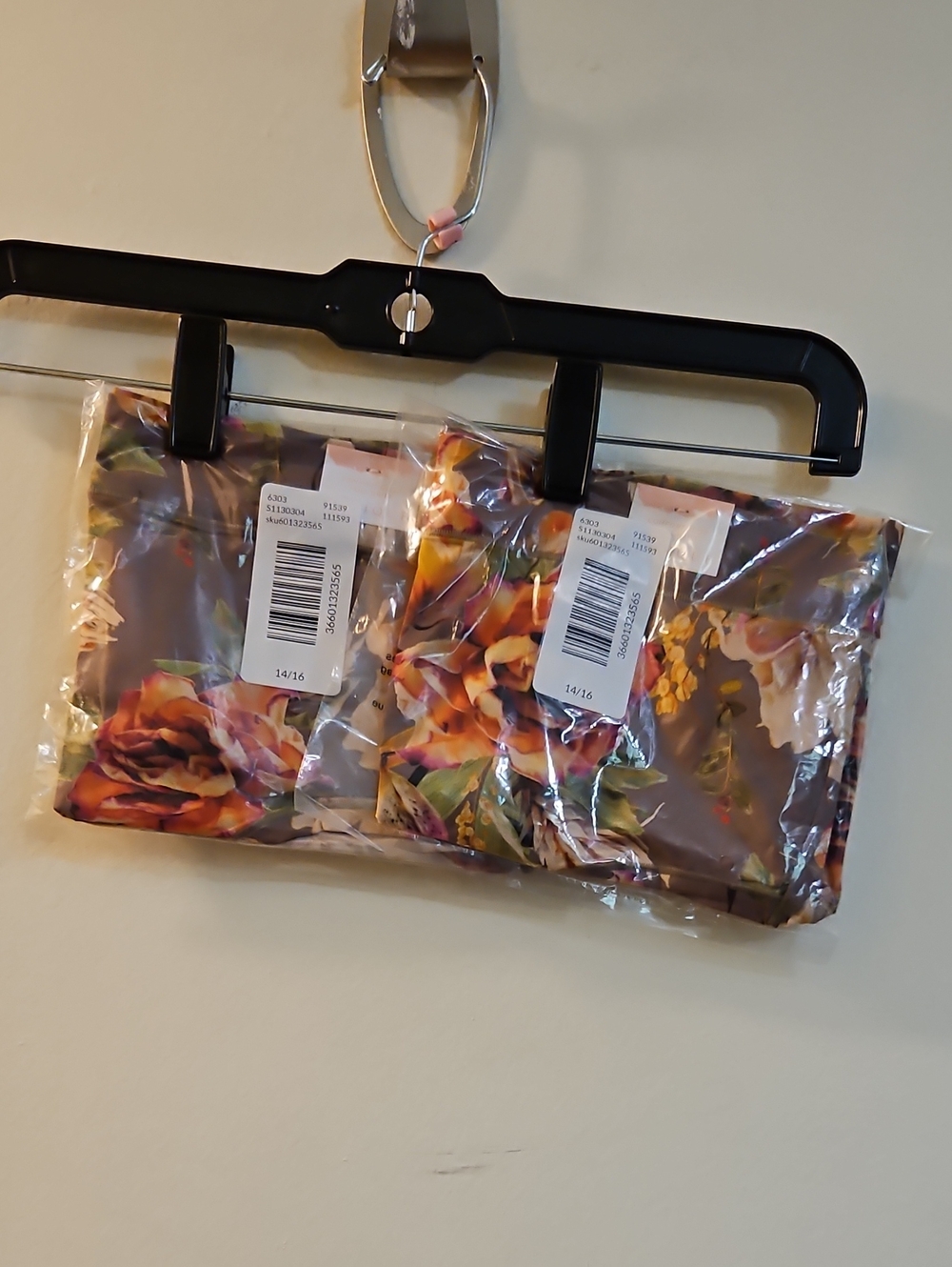 Lane Bryant Cacique Floral Women's Full Brief, Taupe & Orange, 14/16, NWT, 2 Prs